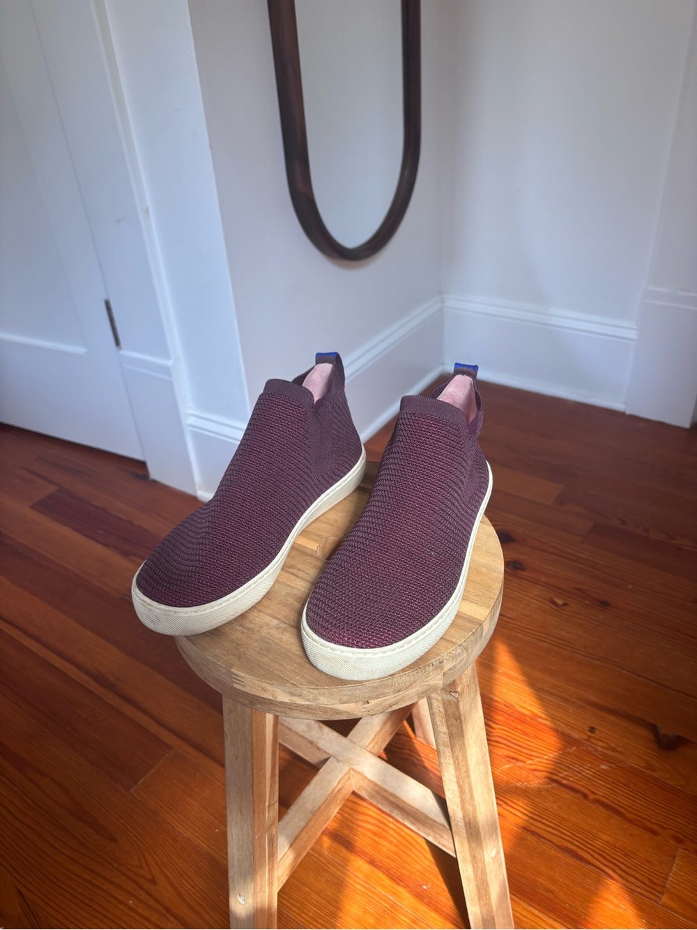 Rothy’s size 9 Slip-On Knit Sneakers in purple